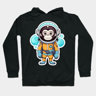 Monkey Ape Astronaut Illustration Hoodie